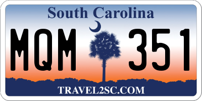 SC license plate MQM351