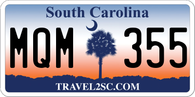 SC license plate MQM355