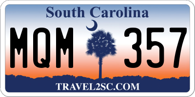 SC license plate MQM357