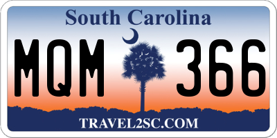 SC license plate MQM366