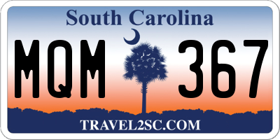 SC license plate MQM367