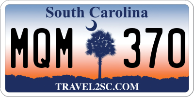 SC license plate MQM370