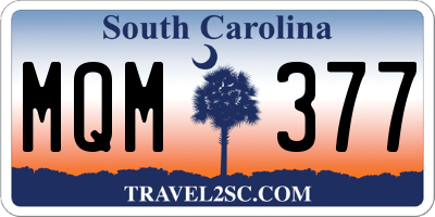 SC license plate MQM377