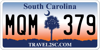 SC license plate MQM379