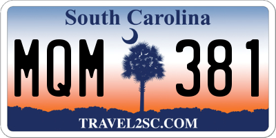 SC license plate MQM381