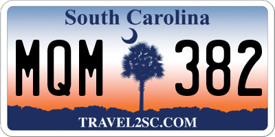 SC license plate MQM382