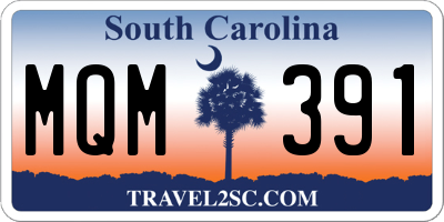SC license plate MQM391