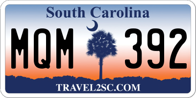 SC license plate MQM392