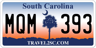 SC license plate MQM393
