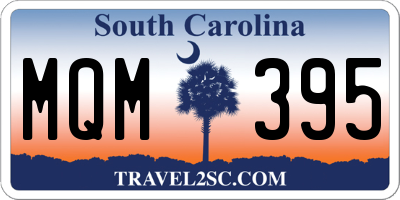 SC license plate MQM395