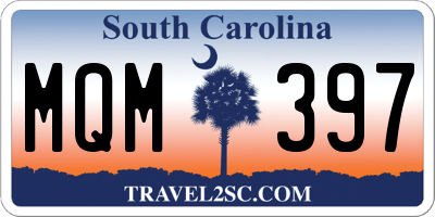 SC license plate MQM397