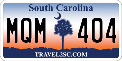 SC license plate MQM404