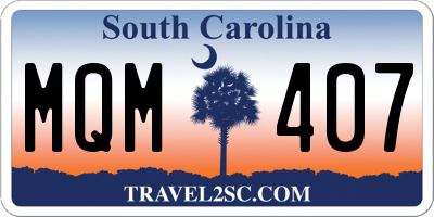 SC license plate MQM407