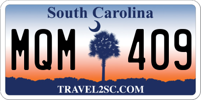 SC license plate MQM409