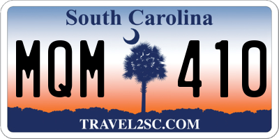 SC license plate MQM410
