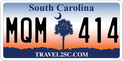 SC license plate MQM414
