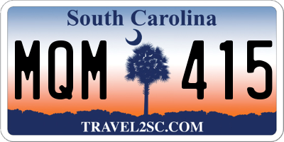 SC license plate MQM415
