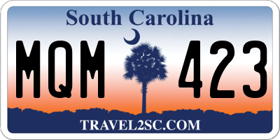 SC license plate MQM423