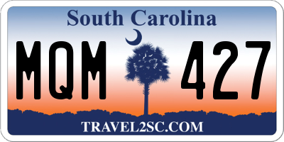 SC license plate MQM427