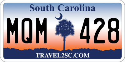 SC license plate MQM428