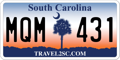 SC license plate MQM431