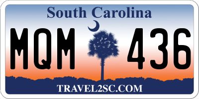 SC license plate MQM436