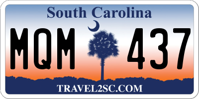SC license plate MQM437