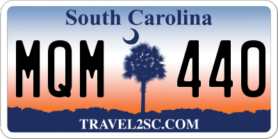 SC license plate MQM440