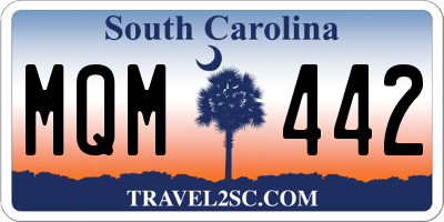 SC license plate MQM442