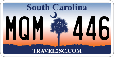 SC license plate MQM446