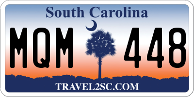 SC license plate MQM448