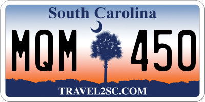 SC license plate MQM450