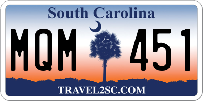 SC license plate MQM451