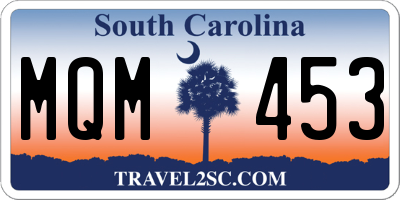 SC license plate MQM453