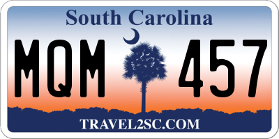 SC license plate MQM457