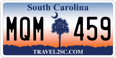 SC license plate MQM459
