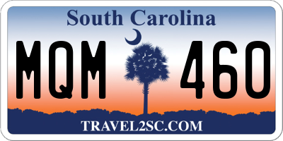 SC license plate MQM460