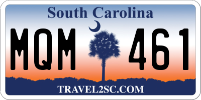 SC license plate MQM461