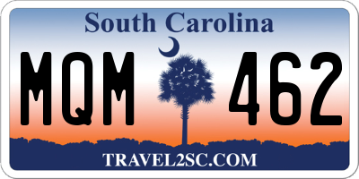 SC license plate MQM462