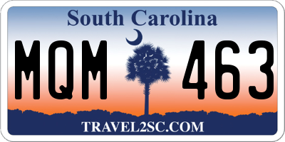 SC license plate MQM463