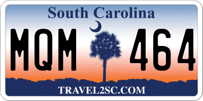 SC license plate MQM464