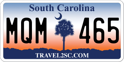SC license plate MQM465