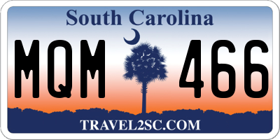SC license plate MQM466