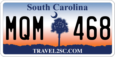 SC license plate MQM468