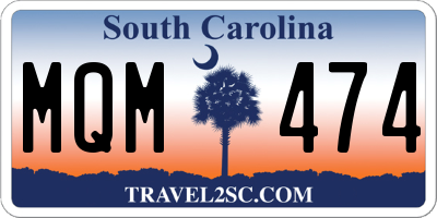 SC license plate MQM474