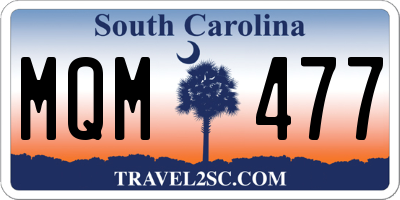 SC license plate MQM477