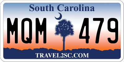 SC license plate MQM479