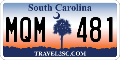 SC license plate MQM481