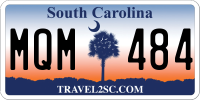 SC license plate MQM484