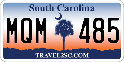 SC license plate MQM485